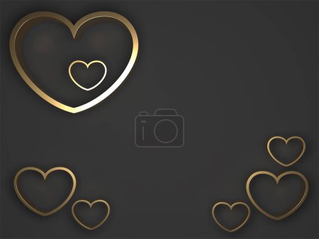 Téléchargez les photos : Design mock up background for Valentines day. 3D rendering - en image libre de droit