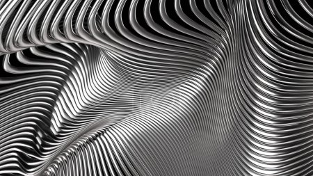 Photo for Abstract waves 3D rendering background. Modern design. Digital wallpaper. Elegant poster - Royalty Free Image