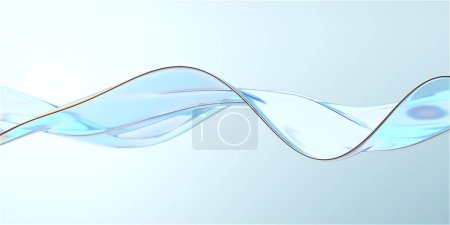 Foto de Abstract background with smooth glass waves. 3d rendering - Imagen libre de derechos