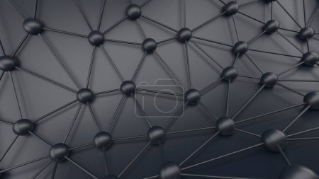 Téléchargez les photos : Structure with Spheres. Network Concept. 3d rendering - en image libre de droit