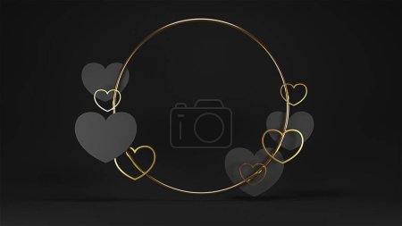Foto de Valentine day design concept. Love background. 3D rendering - Imagen libre de derechos
