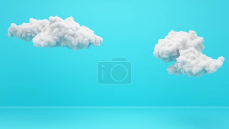 Foto de Fondo de nubes abstracto. Nubes blancas suaves y esponjosas. renderizado 3d - Imagen libre de derechos