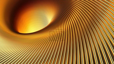 Foto de Fondo de túnel remolino de color dorado de lujo. renderizado 3d - Imagen libre de derechos