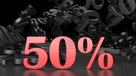 Photo for BIG SALE concept. Percentage numbers heap. 3d rendering - Royalty Free Image