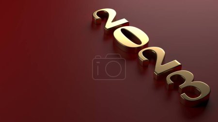 Photo for New Year's inscription 2023 numbers.. 3d rendering - Royalty Free Image