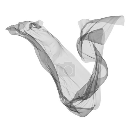 Téléchargez les photos : White fabric textile on wind. cloth fluttering. 3d rendering - en image libre de droit
