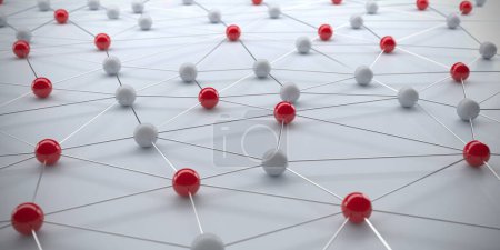 Photo for Structure with Spheres. Network Concept. 3d rendering - Royalty Free Image