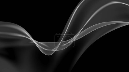 Foto de White fabric textile on wind. cloth fluttering. 3d rendering - Imagen libre de derechos