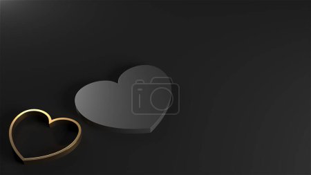 Photo for Valentine day design concept. Love background. 3D rendering - Royalty Free Image