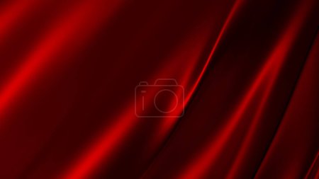 Foto de Luxury red satin smooth fabric background. 3d rendering - Imagen libre de derechos