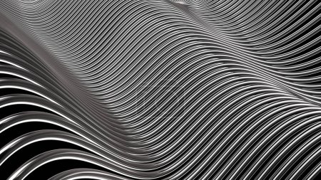 Photo for Abstract waves 3D rendering background. Modern design. Digital wallpaper. Elegant poster - Royalty Free Image