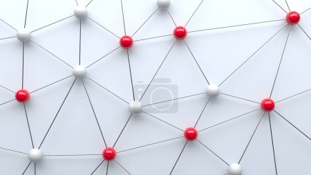 Foto de Structure with Spheres. Network Concept. 3d rendering - Imagen libre de derechos