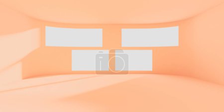 Photo for Empty floor and room. Modern background. Open space interior. 3d rendering - Royalty Free Image