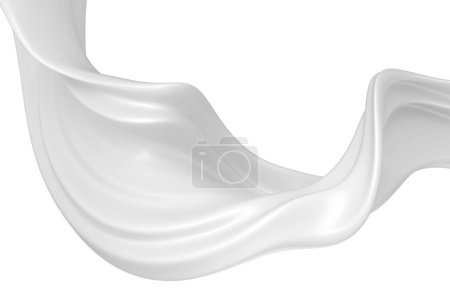 Foto de Leche blanca o crema de yogur. Líquido abstracto. renderizado 3d - Imagen libre de derechos