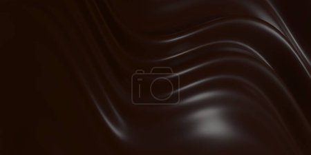 Téléchargez les photos : Fond chocolat. Masse de chocolat fondu. Café de cacao flux de vague de lait. Rendu 3d - en image libre de droit