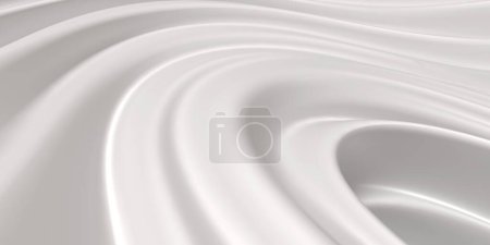 Photo pour Lait blanc ou crème de yaourt. Liquide abstrait. Rendu 3d - image libre de droit