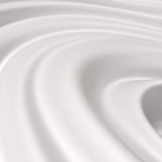 White milk or yogurt cream. Abstract liquid. 3d rendering