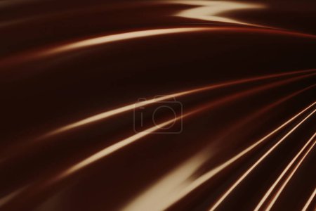 Téléchargez les photos : Splash of dark chocolate wave flow. Masse de cacao fondue. Rendu 3d - en image libre de droit