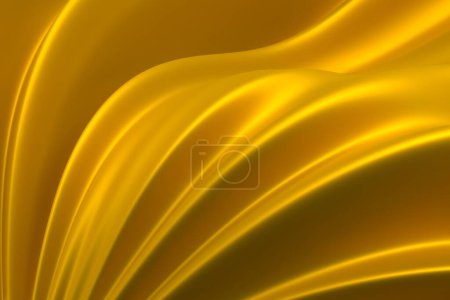 Foto de Fondo de tela de lujo de oro. Raso pliegues patrón de textura. renderizado 3d - Imagen libre de derechos