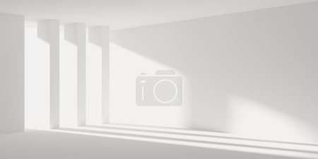 Photo for Empty Room. Abstract Futuristic Interior. 3d Render Illustration - Royalty Free Image