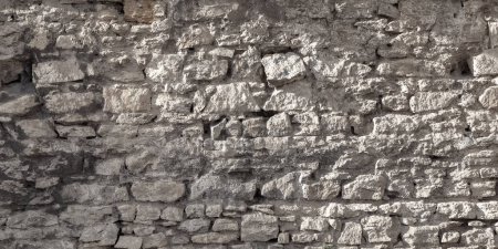 Foto de Textura antigua pared de piedra. Fondo rústico. Albañilería grunge antigua - Imagen libre de derechos