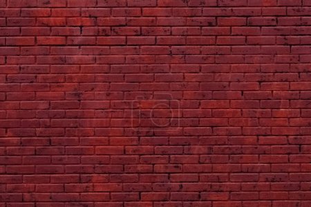 Photo for Red brick wall background texture. Vintage masonry - Royalty Free Image