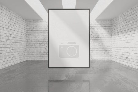 Foto de Sala de galería con imágenes en blanco. Abstracto interior vacío. renderizado 3d - Imagen libre de derechos