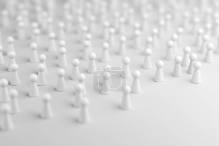 Photo for Group of people. Company congregation or population. Large group. 3d rendering - Royalty Free Image