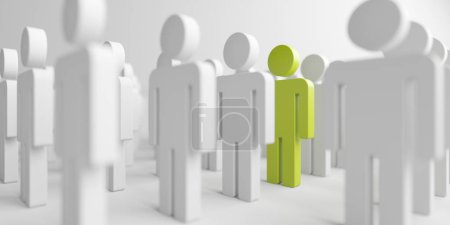 Foto de Diferente persona en una multitud. Concepto de individualidad única 3d rendering - Imagen libre de derechos