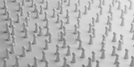Foto de Grupo de personas. congregación o población de la empresa. Grupo grande. renderizado 3d - Imagen libre de derechos