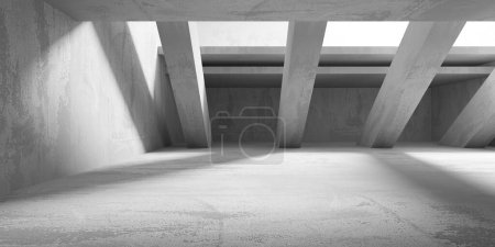 Photo for Abstract empty modern interior. Concrete walls. Architectural background. 3d rendering - Royalty Free Image