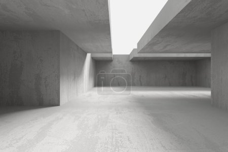 Photo for Abstract architecture interior background. Modern concrete room. 3d rendering - Royalty Free Image