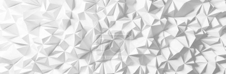 Foto de Fondo de patrón de polígono abstracto blanco. renderizado 3d - Imagen libre de derechos