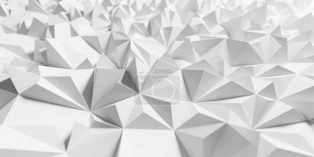 Foto de Fondo de patrón de polígono abstracto blanco. renderizado 3d - Imagen libre de derechos