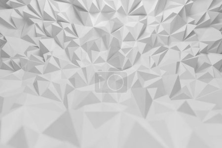 Téléchargez les photos : Blanc abstrait fond motif polygone. Rendu 3d - en image libre de droit