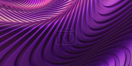 Photo for Color waves abstract background texture. Fluid flow abstract holographic wallpaper. 3d rendering - Royalty Free Image