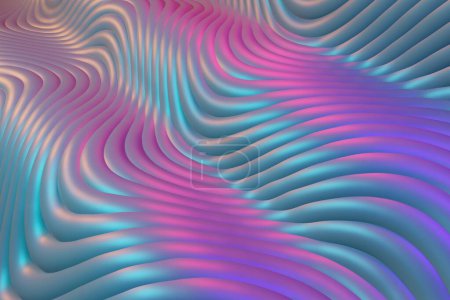 Photo for Curve Dynamic Fluid Liquid Wallpaper. Multicolored 3D stripes. 3d rendering - Royalty Free Image