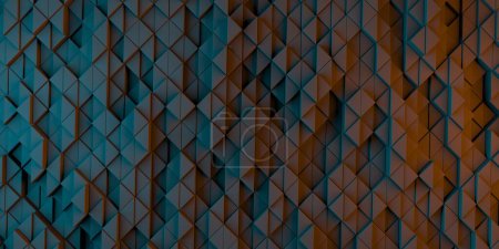 Foto de Triángulo oscuro bloques pared fondo abstracto. renderizado 3d - Imagen libre de derechos