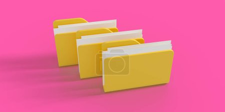 Photo for Office file folders. Business data concept. 3d rendering - Royalty Free Image