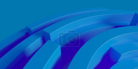 Photo for Smooth circles round shapes. Modern 3D futuristic design abstract mock up background. 3d rendering - Royalty Free Image