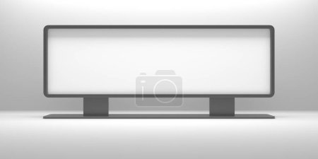 Photo for Trade advertising digital poster. Empty stand. 3d rendering - Royalty Free Image