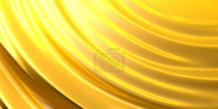 Foto de Fondo de tela de lujo amarillo dorado.. Banner web. renderizado 3d - Imagen libre de derechos