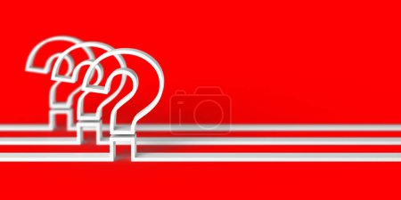 Photo for Main question mark. FAQ concept. Solving problem.  3D rendering - Royalty Free Image