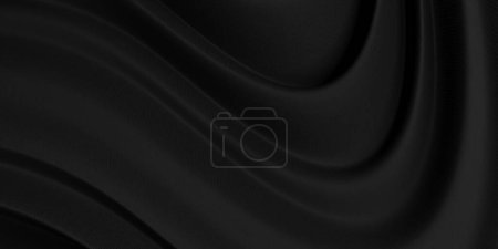 Foto de Seda negra elegante lisa. Fondo de suavidad elegante de lujo. renderizado 3d - Imagen libre de derechos