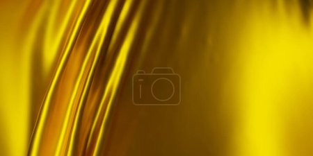 Téléchargez les photos : Or jaune fond de tissu de luxe.. Bannière Web. Rendu 3d - en image libre de droit
