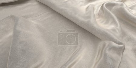 Téléchargez les photos : Texture soie blanche. Tissu drapé. fond de luxe. Rendu 3d - en image libre de droit