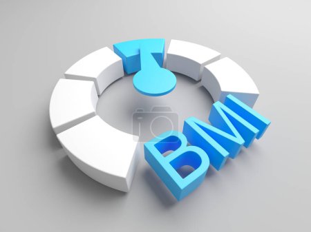Photo for BMI. Abbreviation Body Mass Index. Healty lifestyle concept. 3d rendering - Royalty Free Image