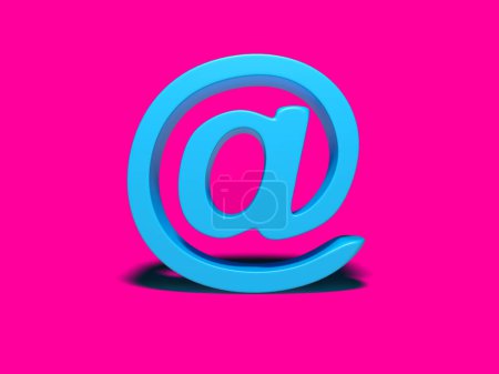 Photo for E-mail symbol. AT sign. Internet communication. 3d rendering - Royalty Free Image