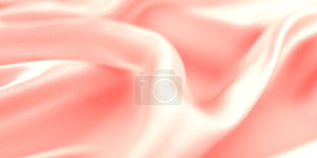 Téléchargez les photos : Fond satiné rose. Belle texture élégante ondulée en tissu de luxe en soie légère. Rendu 3d - en image libre de droit