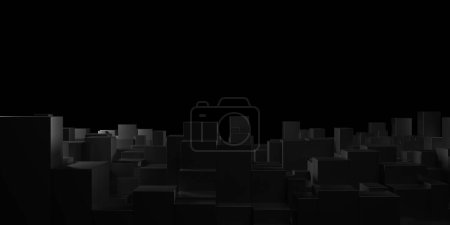 Foto de Fondo de textura abstracta de cubo negro. renderizado 3d - Imagen libre de derechos